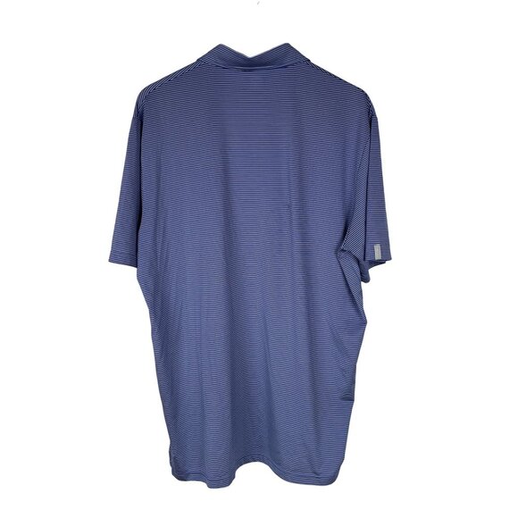 Ralph Lauren RLX Mens Blue Striped Wicking Golf Polo Sz XL - Picture 2 of 7